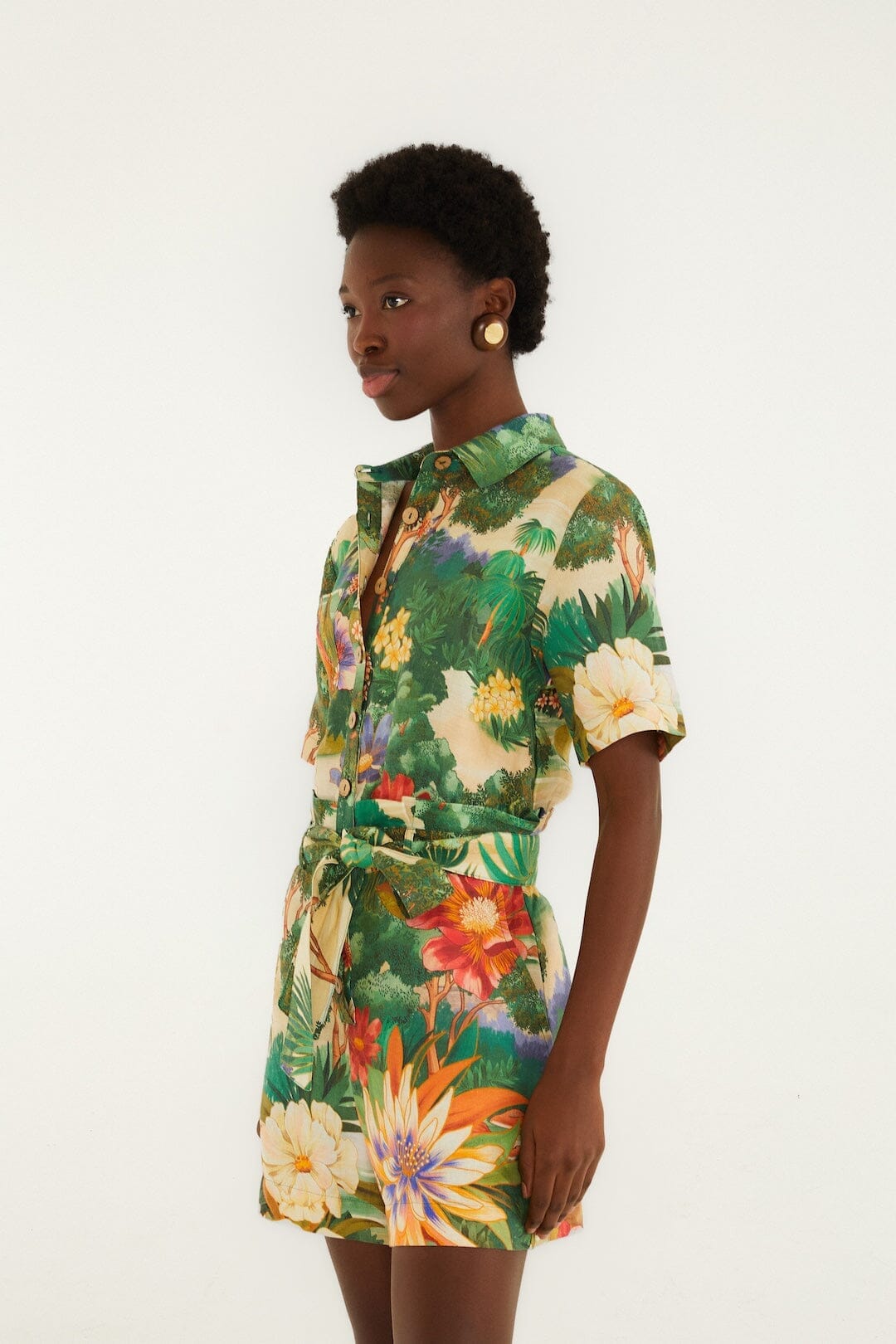 Mehrfarbiger Oriental Garden Lenzing™ Ecovero™ Euroflax™ Strampler