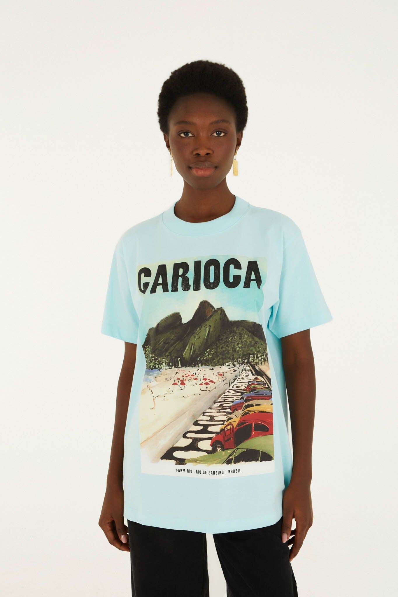 Dois Irmaos Landscape Carioca entspanntes T-Shirt aus Bio-Baumwolle