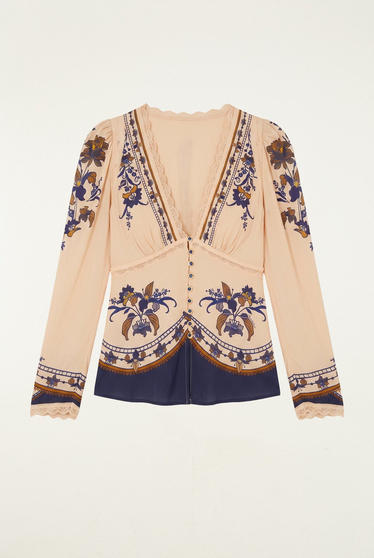 Liz Lace Buttoned Blouse