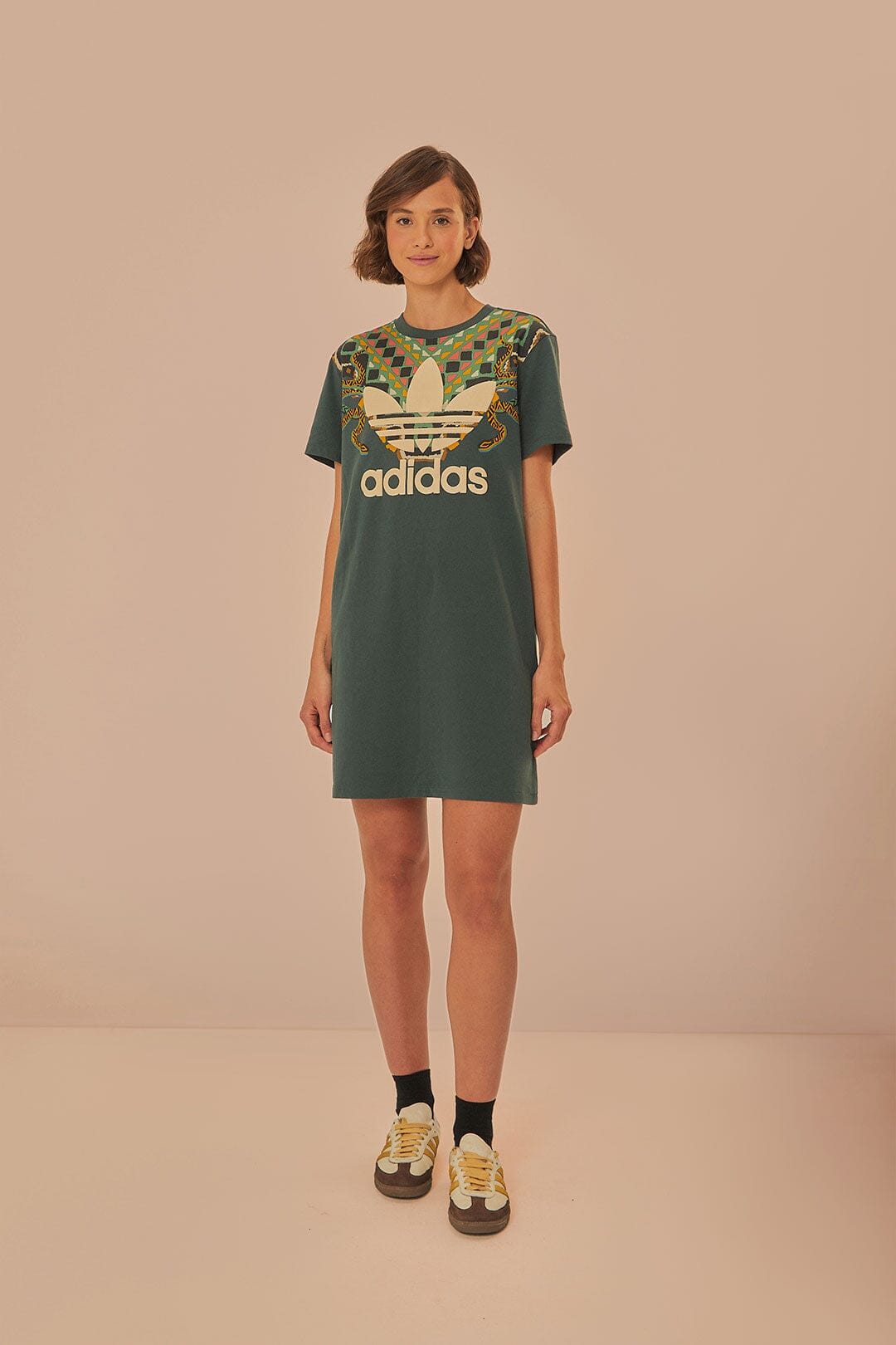 Green Adidas Farm Rio T-Shirt Dress FARM Rio Green Adidas Farm Rio T-Shirt Dress FARM Rio