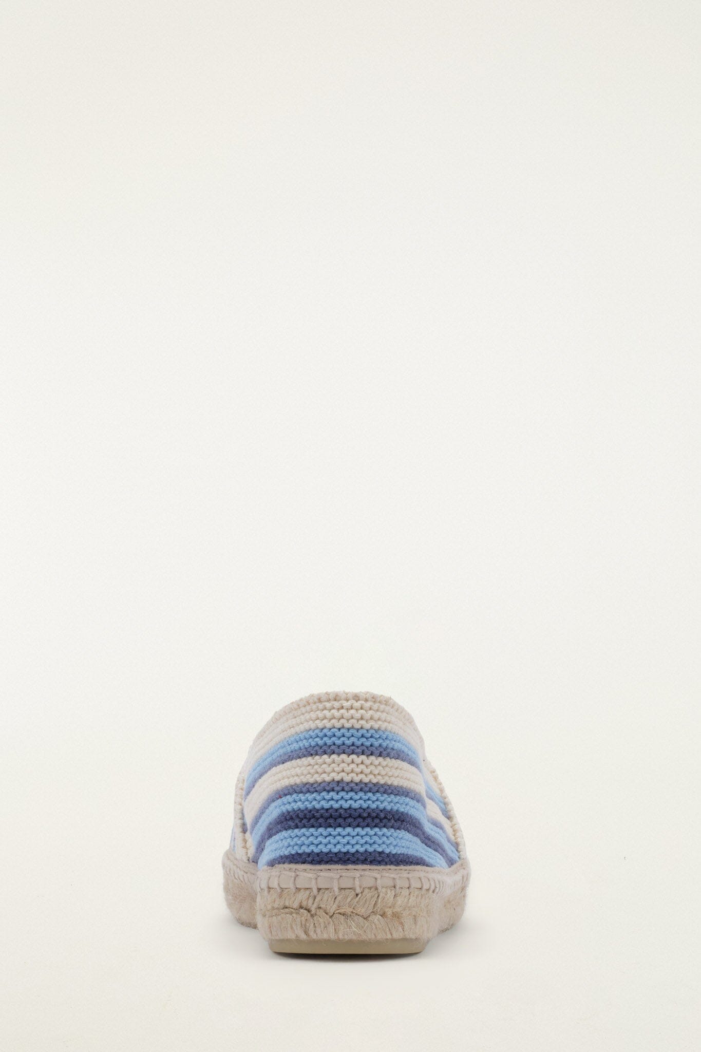 FARM Rio model wearing the Blue Crochet Farm Rio Espadrille Loafer