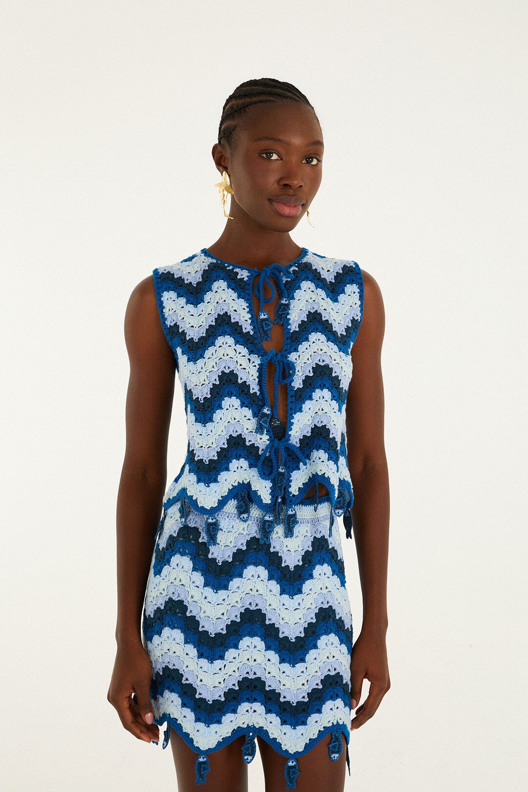 Blue Waves Crochet Top | FARM Rio
