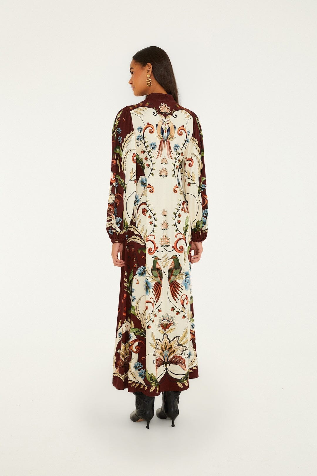 Vestido maxi Millena branco de inverno