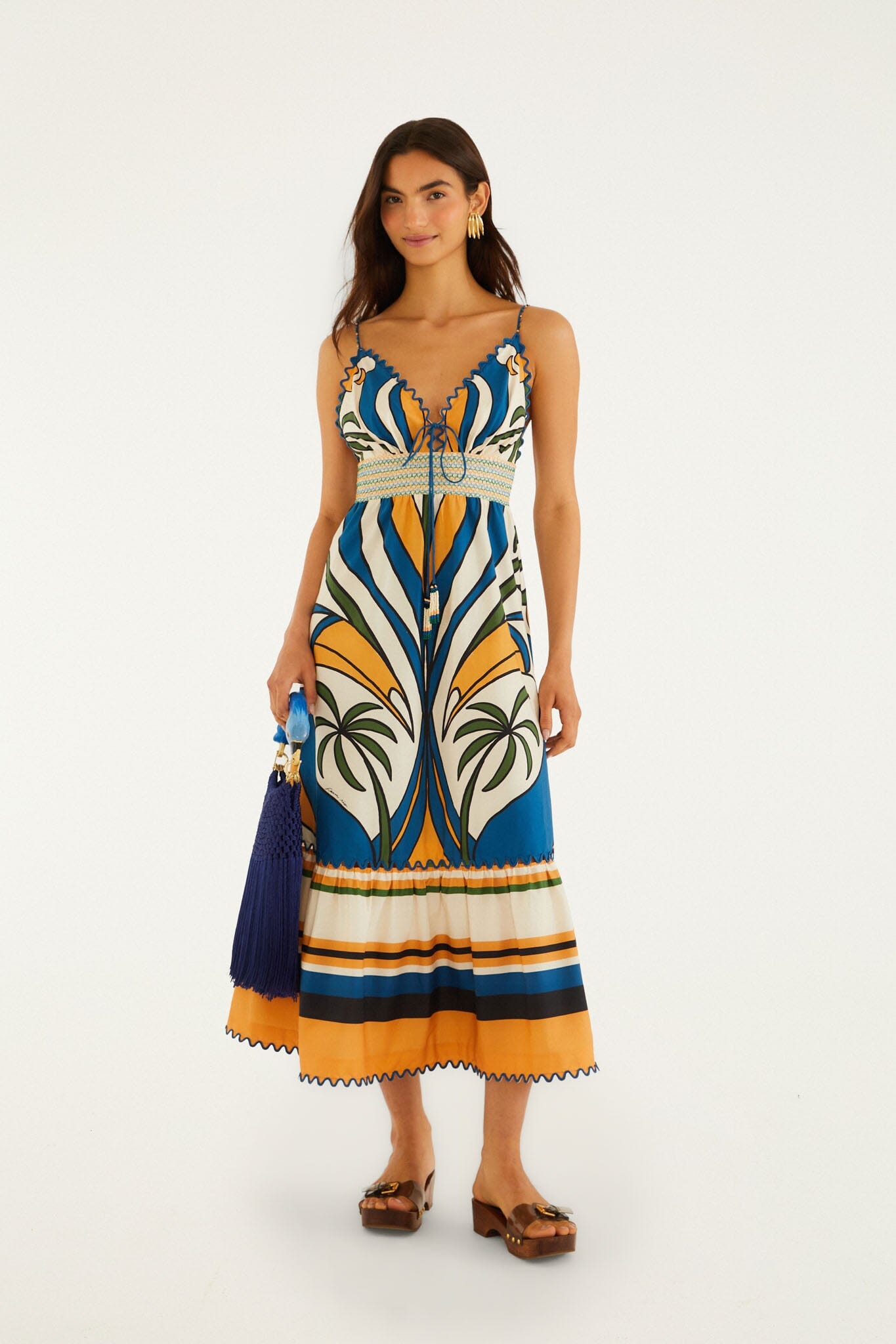 graphic print maxi dress Farm Rio Tropical Graphic Sleeveless Maxi Dress