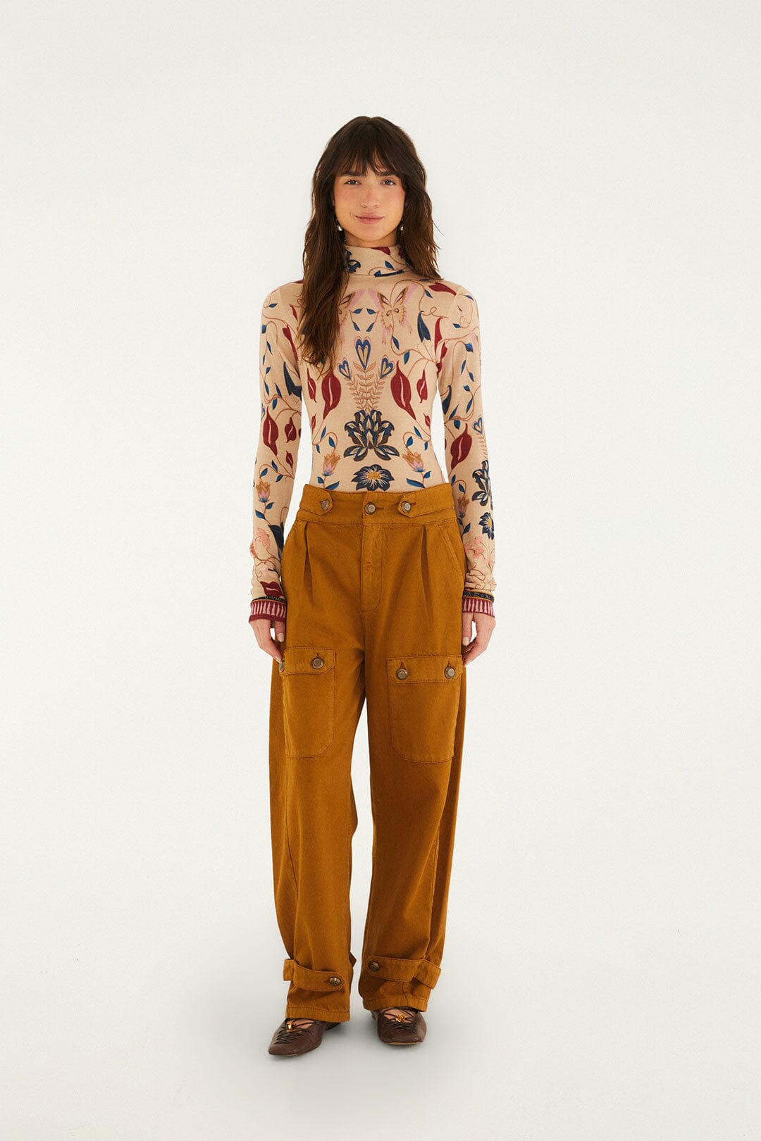 FARM Rio model wearing the Mystical Paradise Layer Knit Top