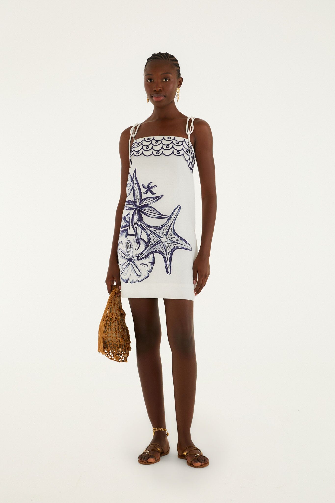 farm rio lobster sky mini dress Off-White Coast Stars Euroflax™ Premium Linen Mini Dress