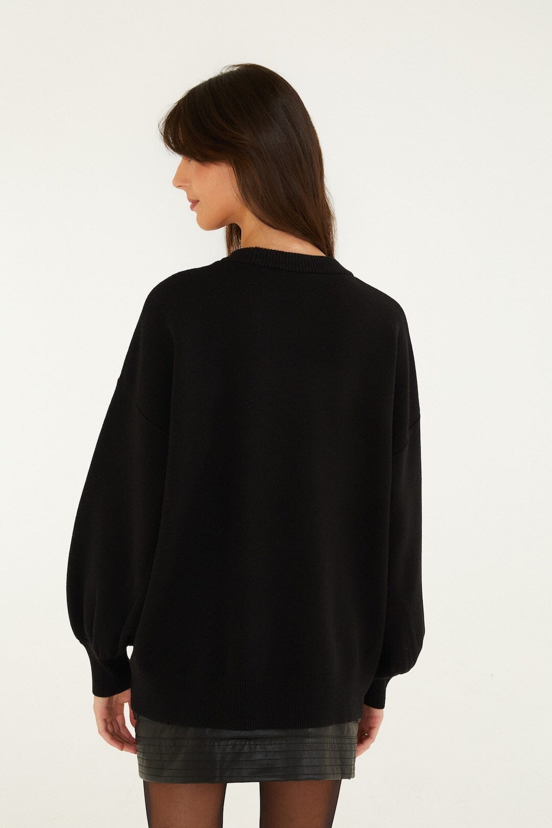 Maglione in maglia con toppa tropicale