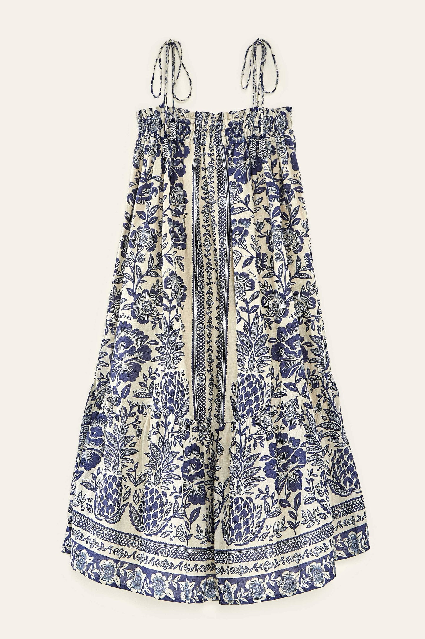 Blue Pineapple Garden Maxi Dress