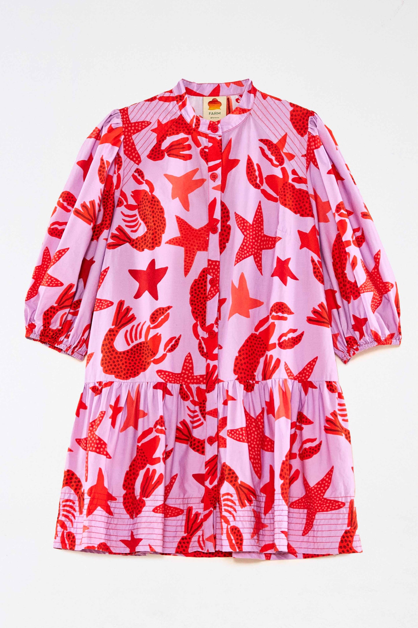 Robe courte ciel homard