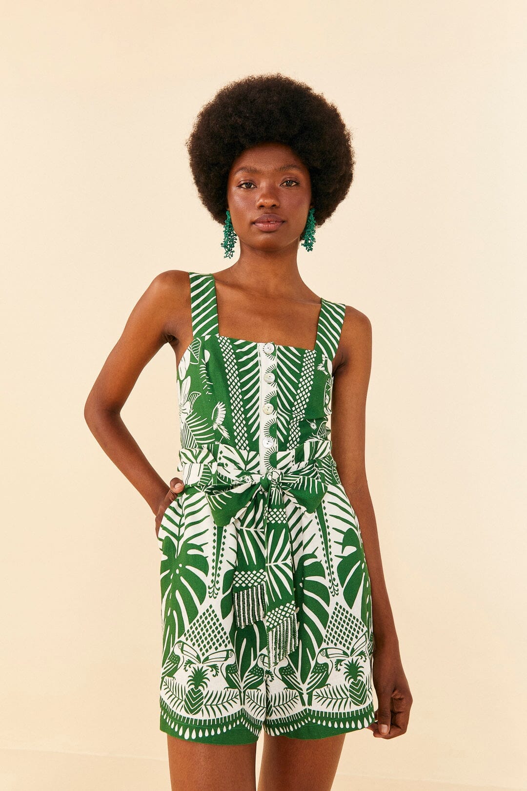 Off-White Macaw Elegance Romper – FARM Rio