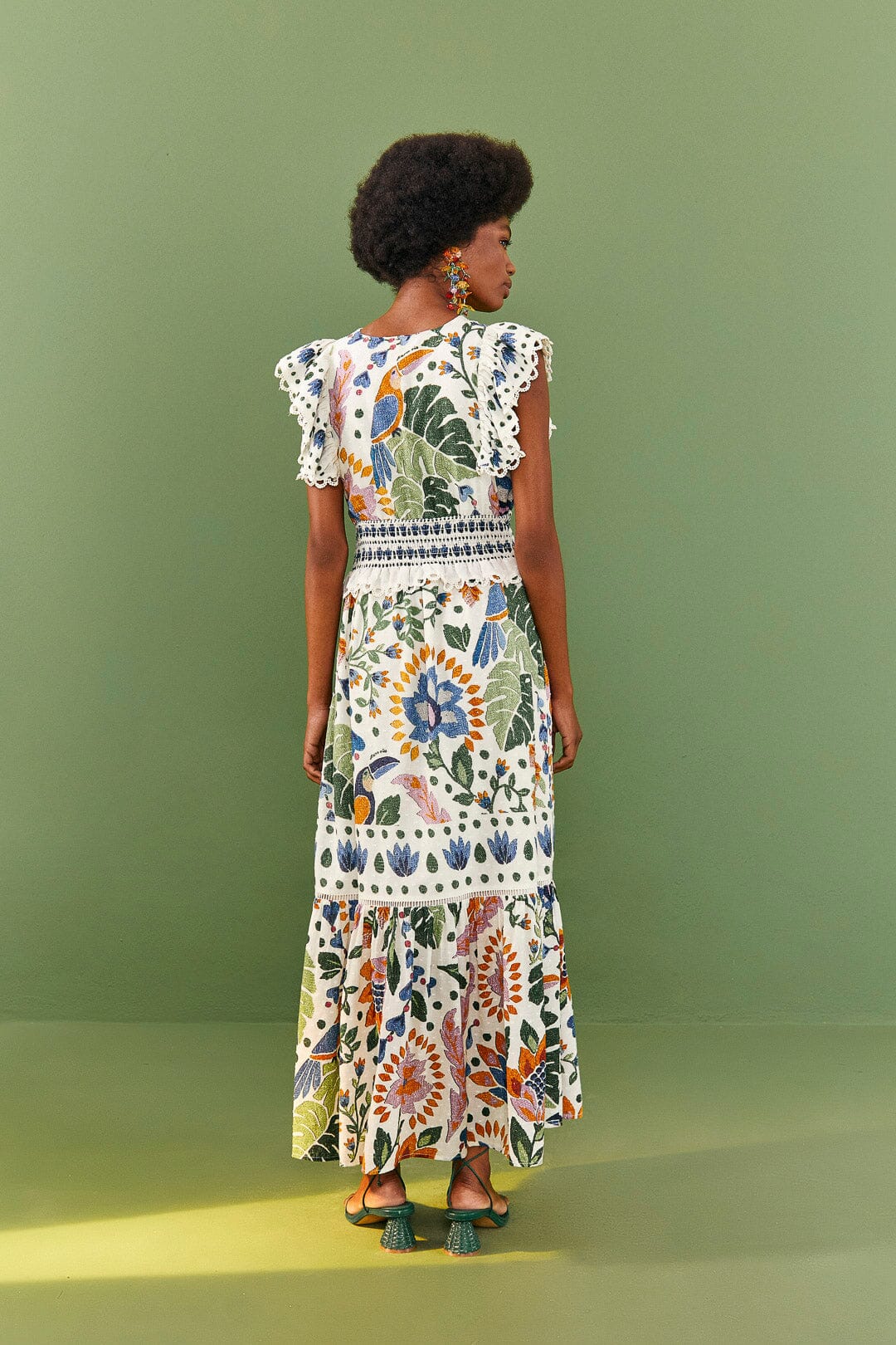 White Summer Garden Maxi Dress