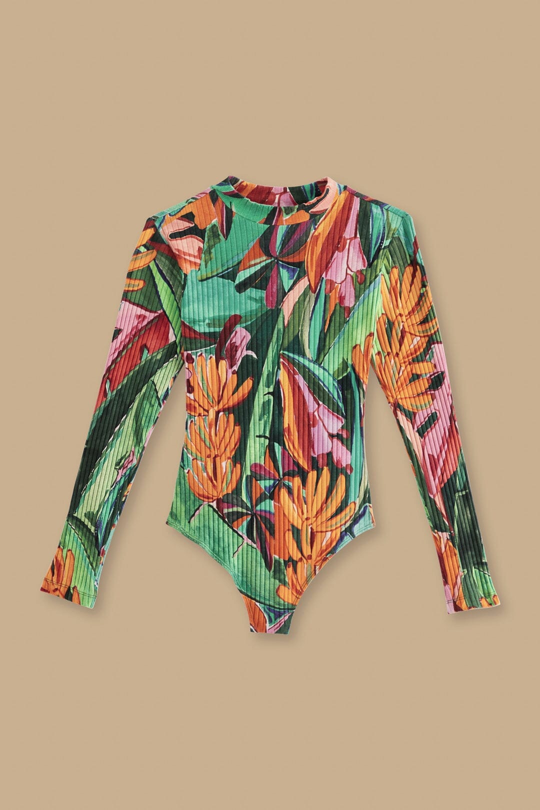 Body multicolore en coton biologique à feuillage de banane
