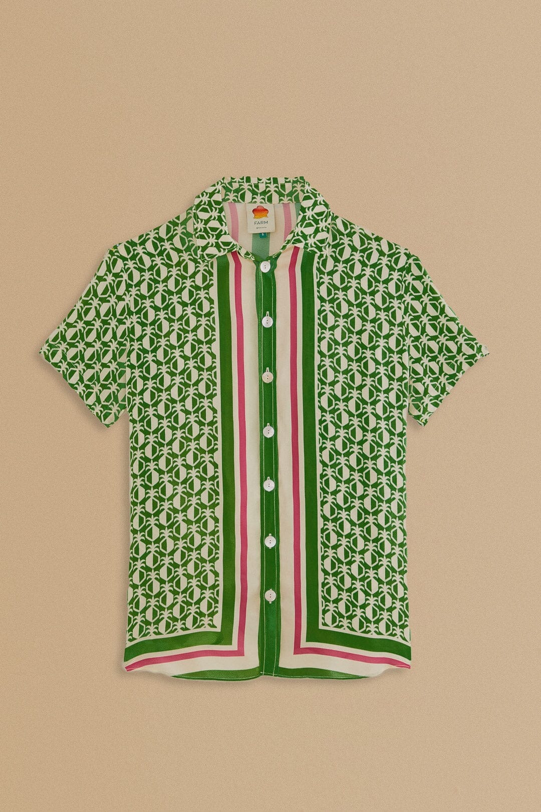 Chemise foulard ananas vert