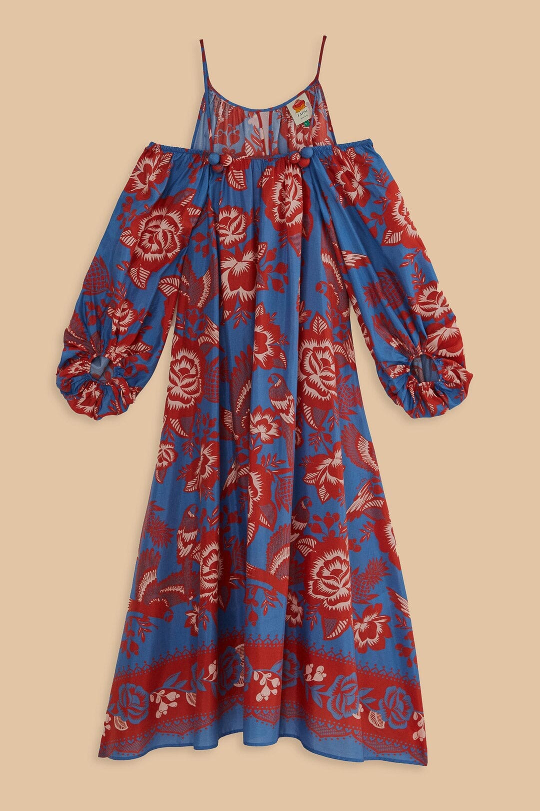 Light Blue Lace Garden Maxi Dress