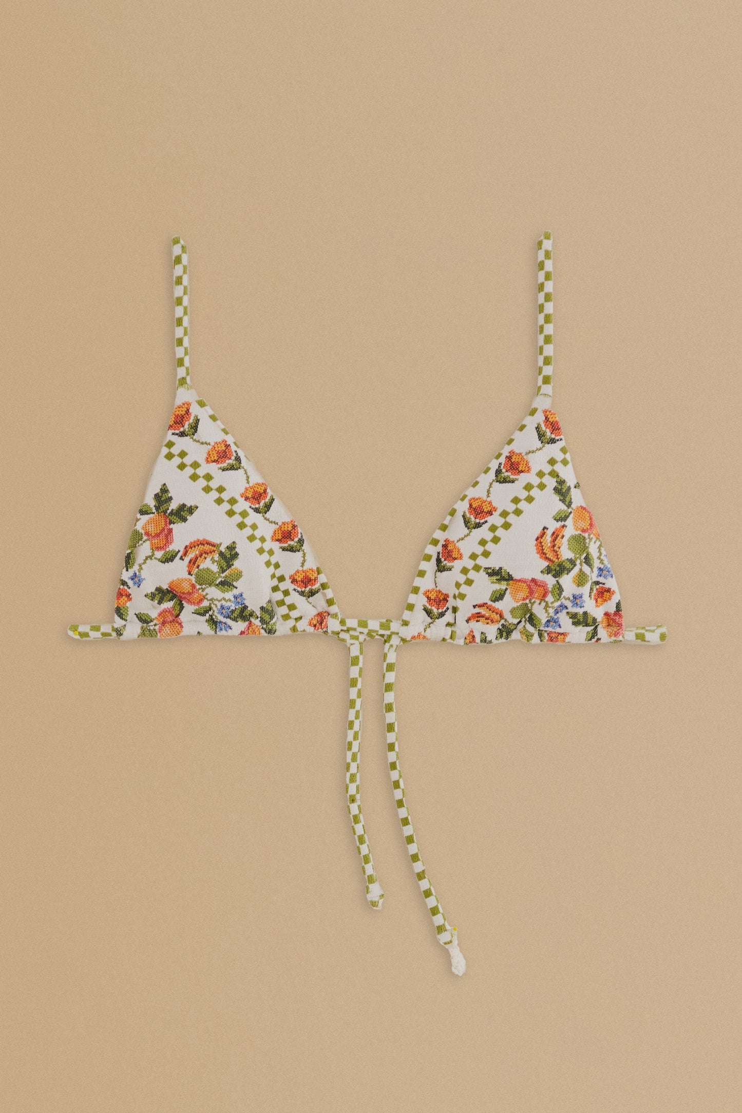 White Banana Vitamin Side Tie Bikini Top