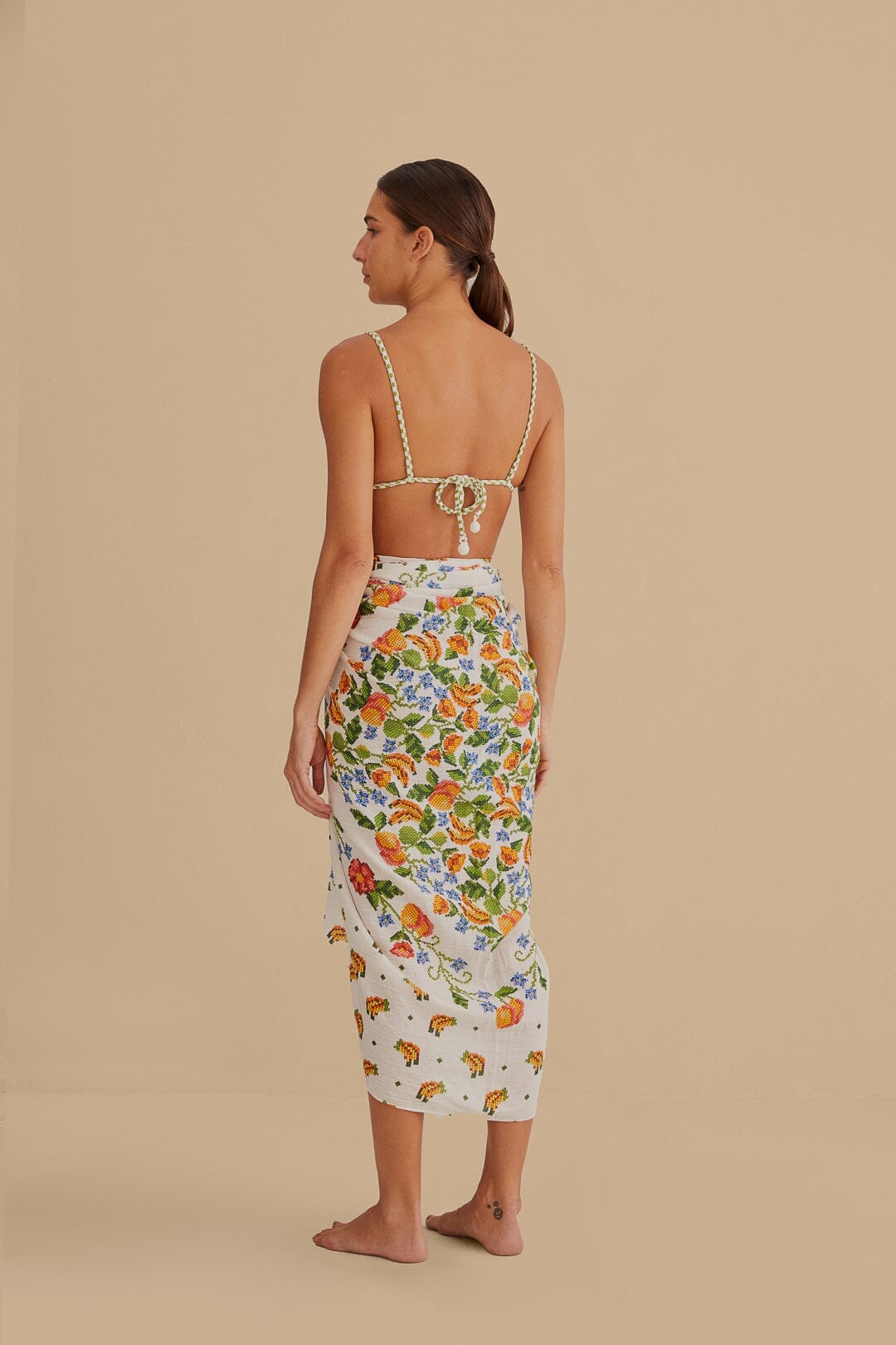 Paréo vitaminé d'été blanc