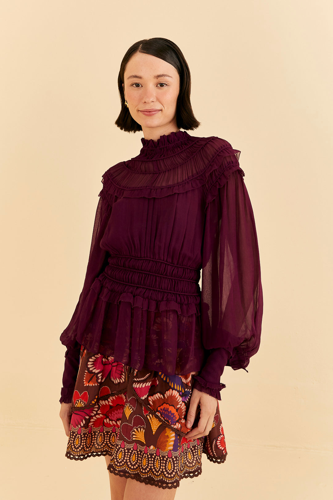 Burgundy on sale dress blouse