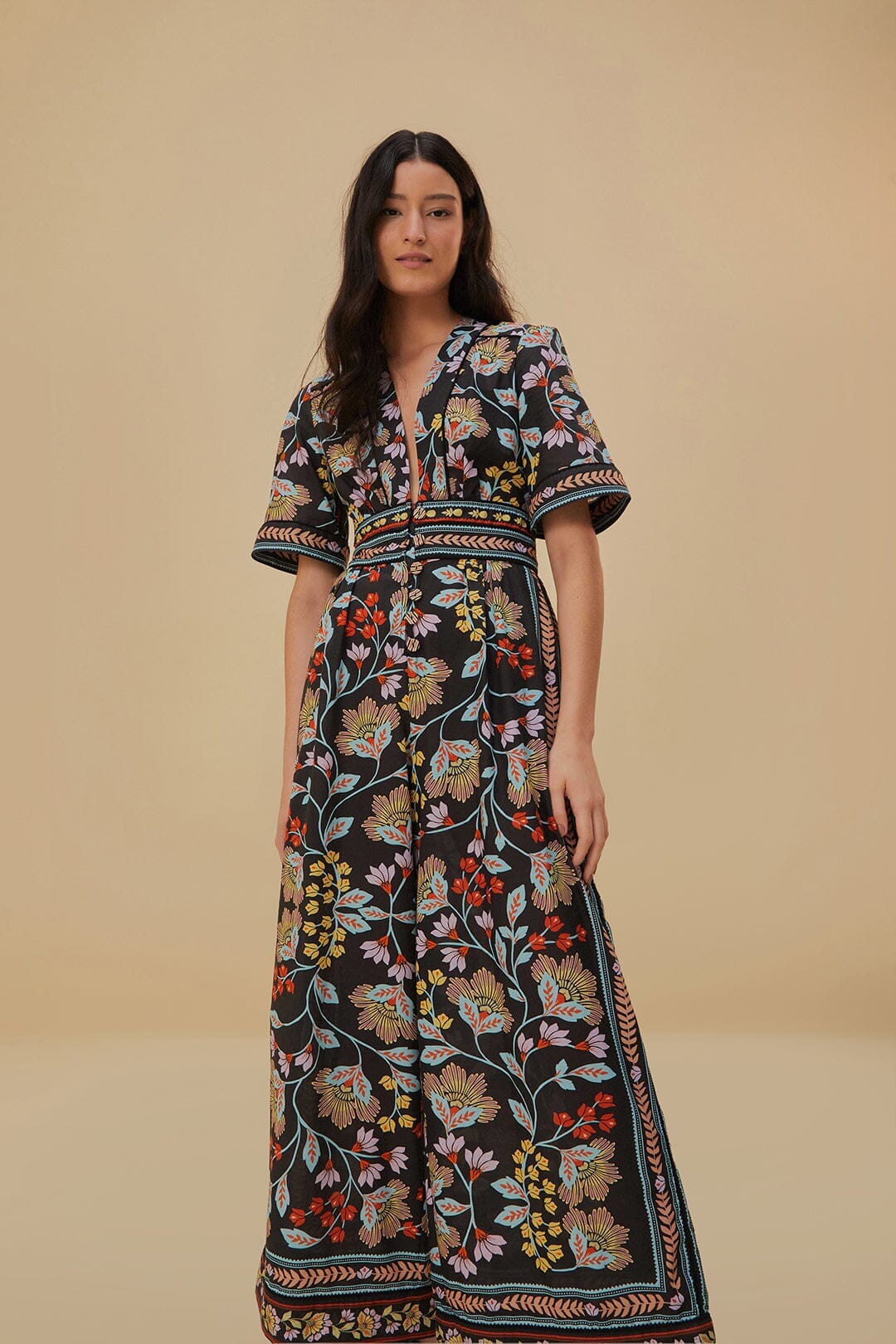 Farm Rio Bahia Floral shops jumpsuit