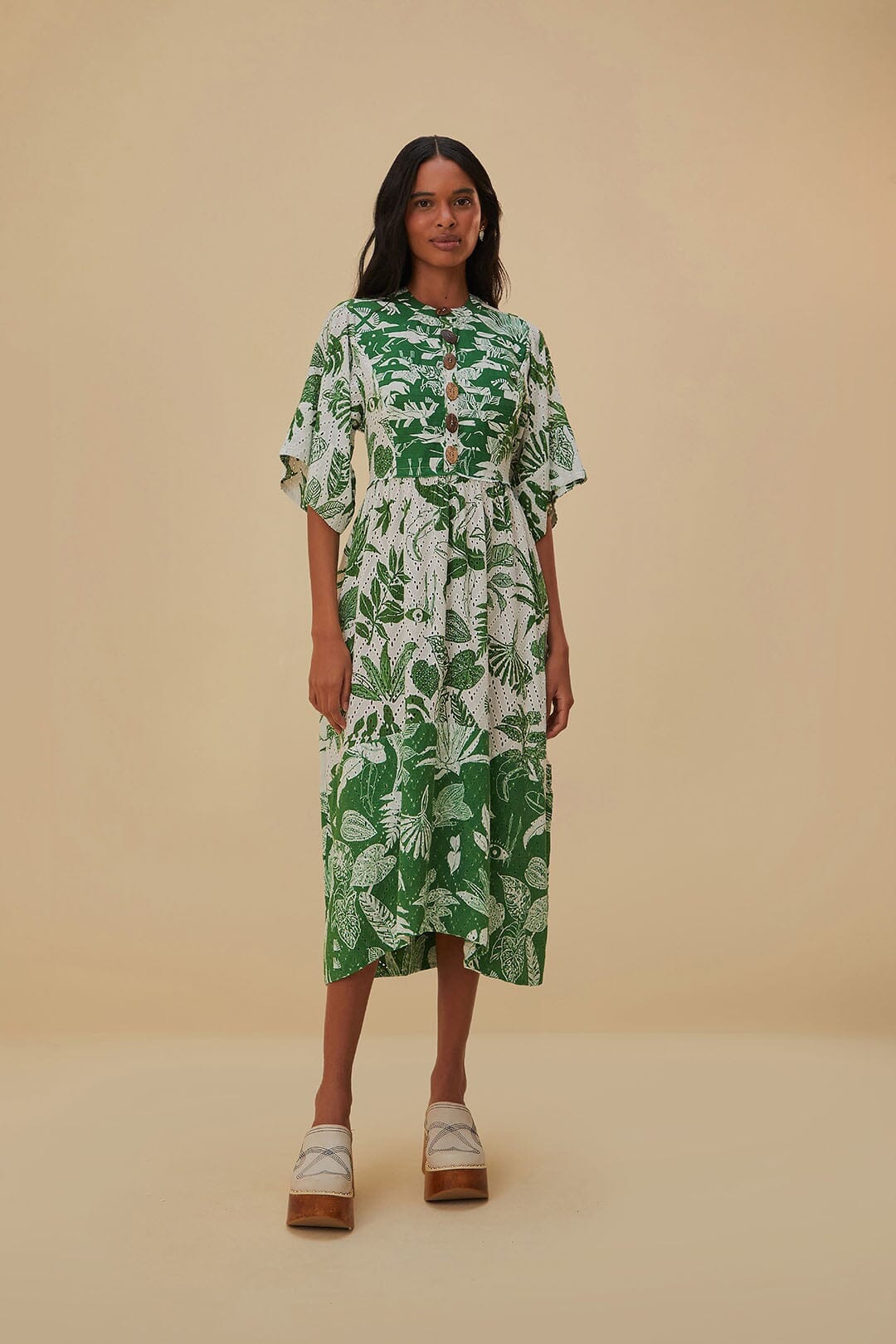 forest soul mix midi dress Farm Rio Forest Soul Mix Midi Dress