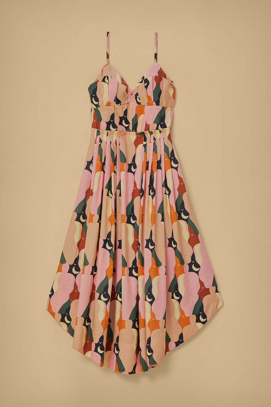 The Kiss Multicolor Sleeveless Midi Dress