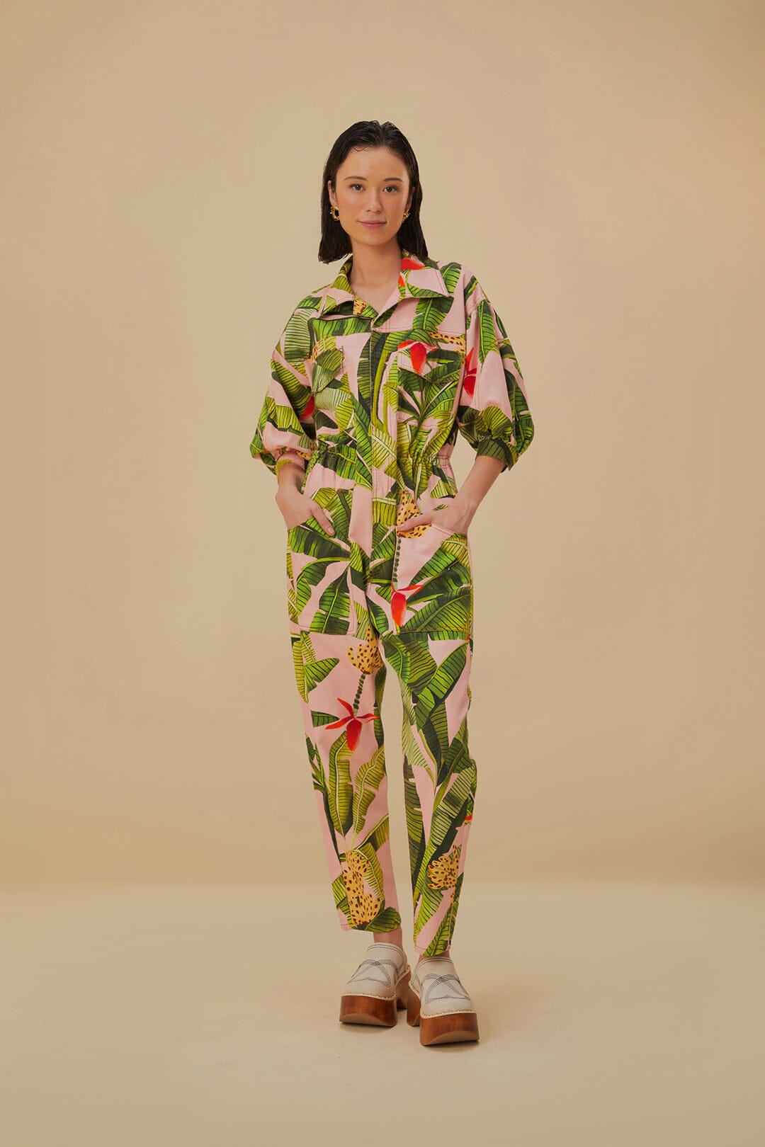 farm rio pink banana leaves maxi dress Pink Banana Leaves Maxi Dress FARM Rio