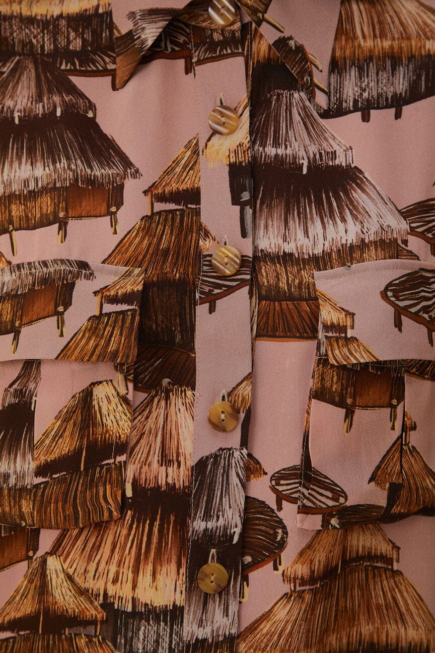 Chemise cargo beige Shuhu