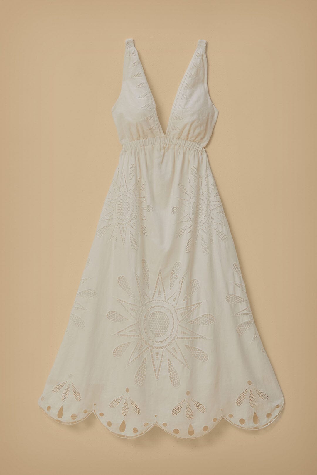 Robe longue blanc cassé Richelieu Lenzing™ Ecovero™ Euroflax™