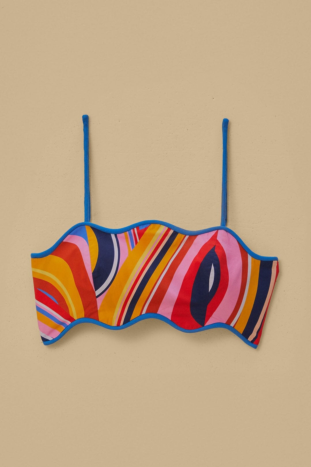 Multicolor Waves Crop Top