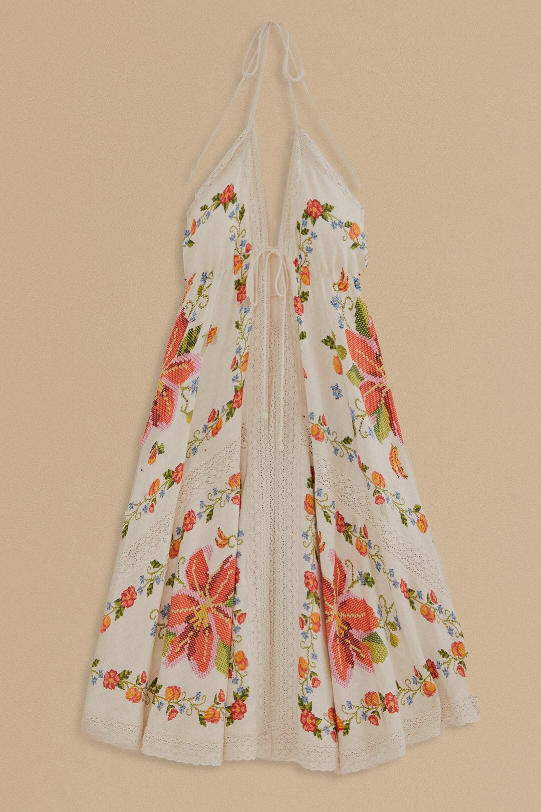 Cache-maillot en dentelle vitamine banane blanche