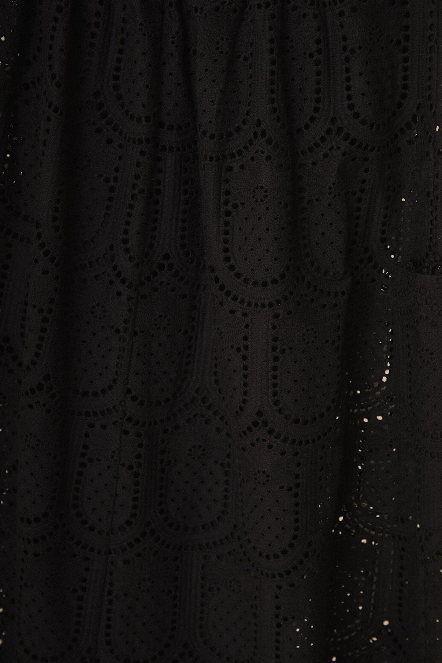 Black Pineapple Eyelet Maxi Dress