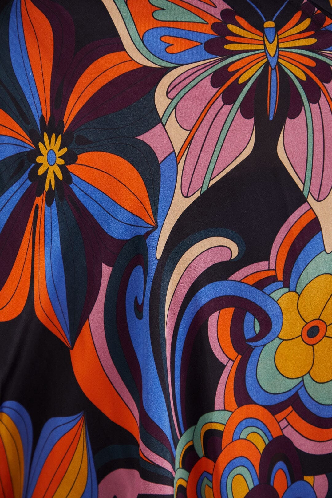 Black 70s Vibe Kimono