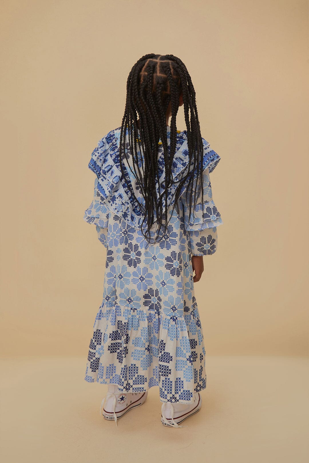 Robe Enfant Fleurs Cousues