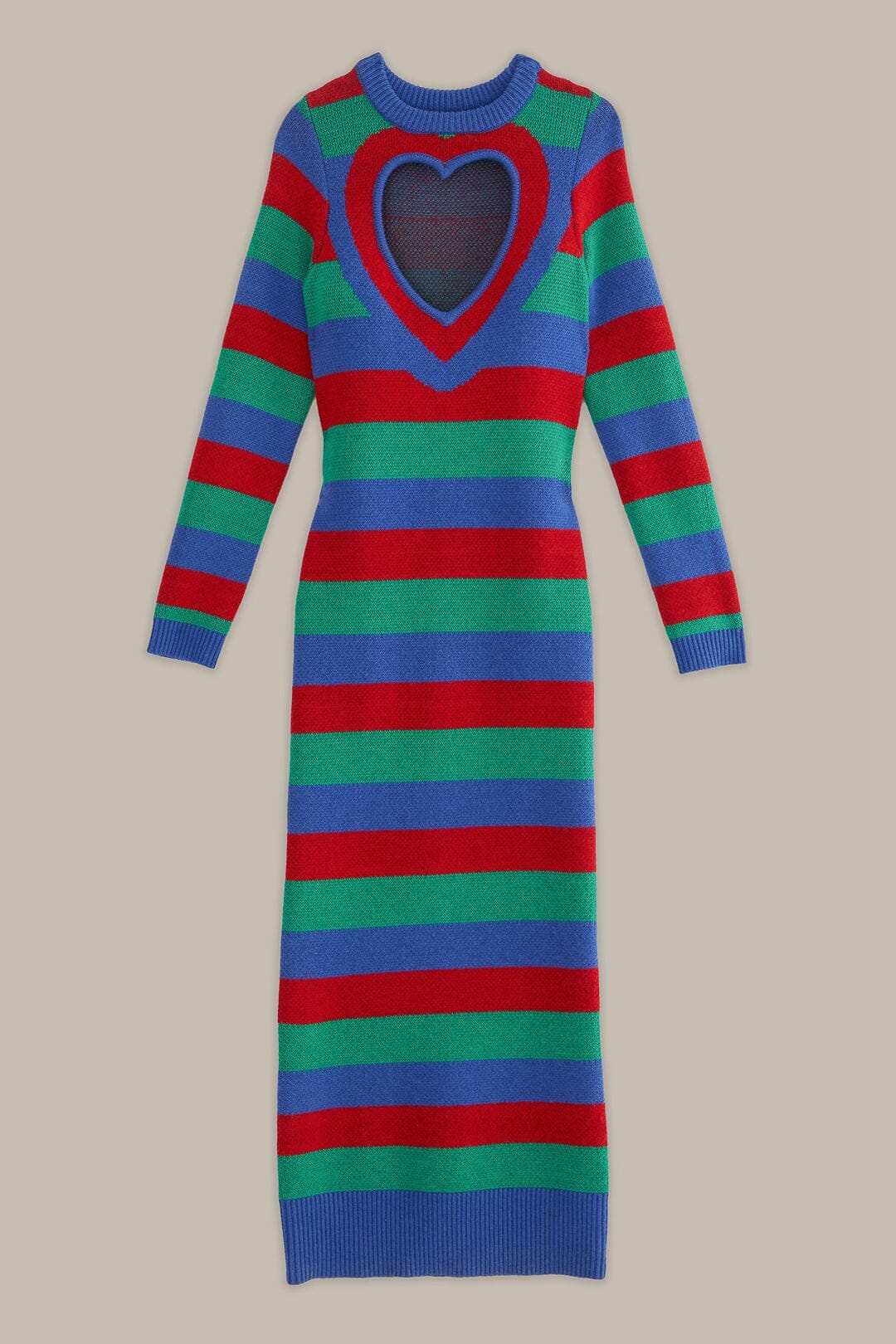 Striped Heart Knit Dress