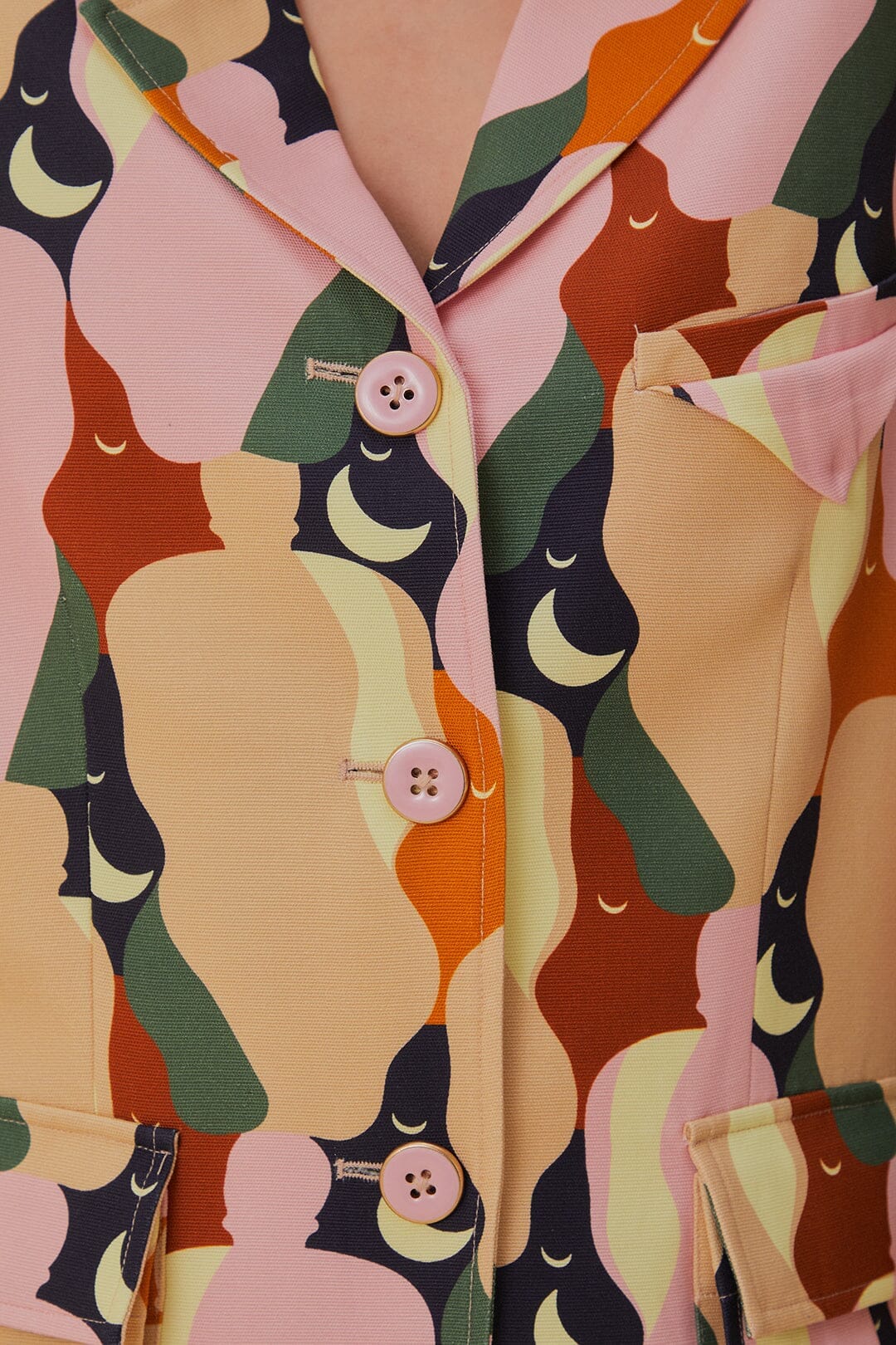 Blazer découpé multicolore The Kiss