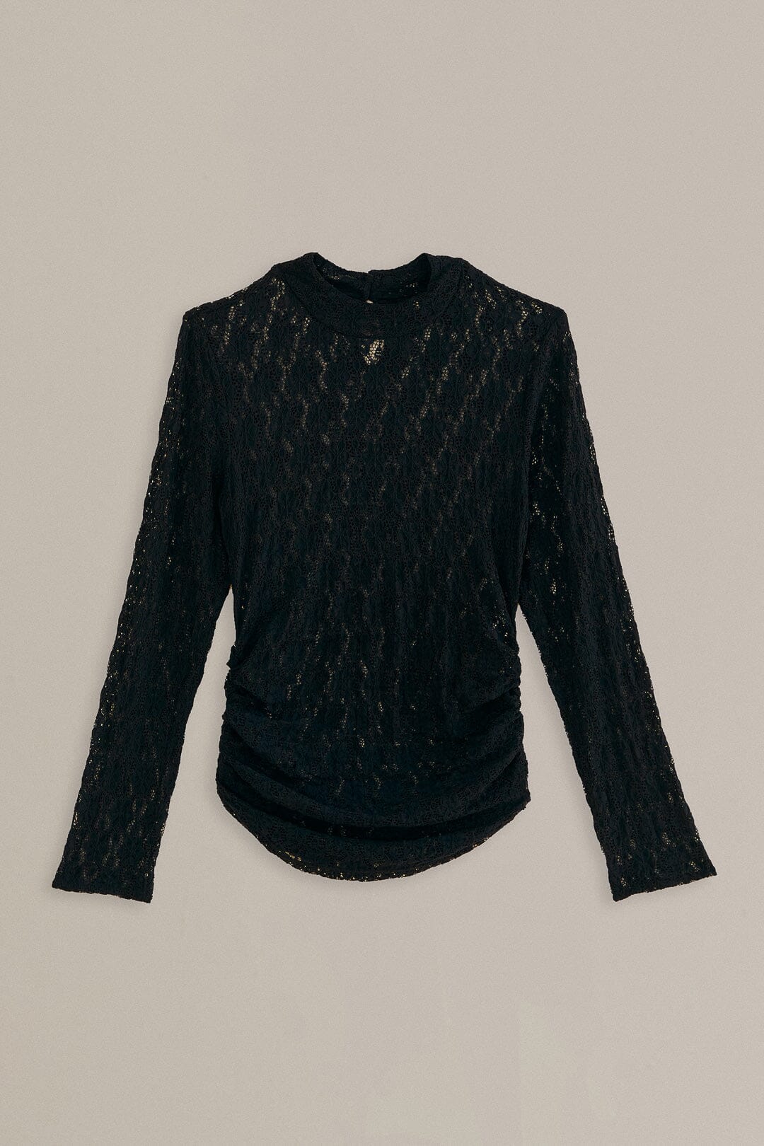 Black Lace Long Sleeve Blouse