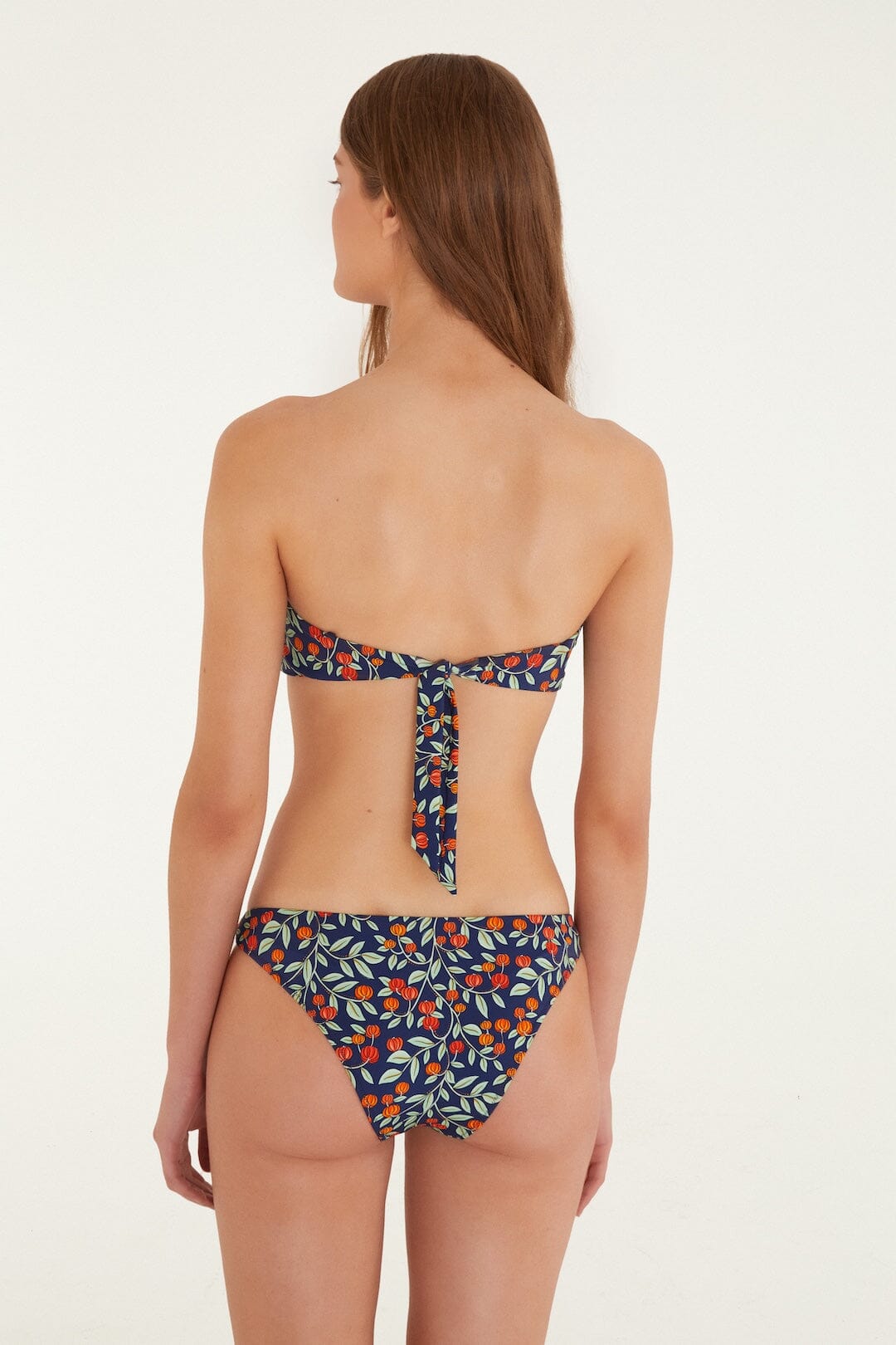 Dark Blue Fruit Beauty Bandeau Bikini Top