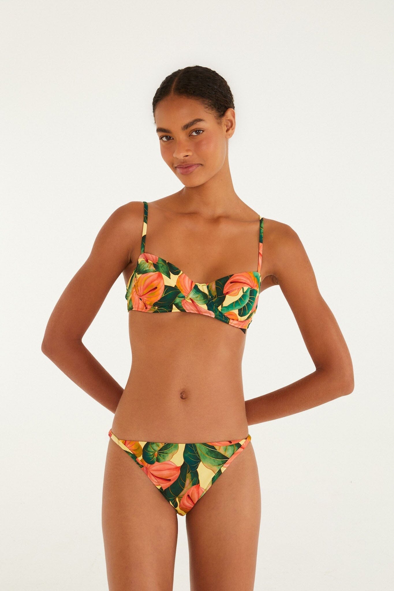 Haut de bikini à armatures jaune doré ANTURIUM