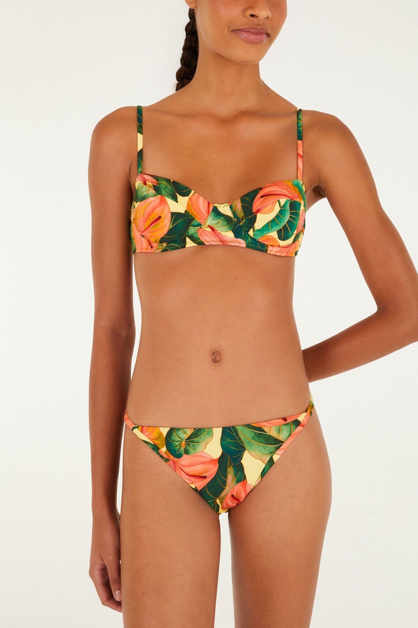 Haut de bikini à armatures jaune doré ANTURIUM