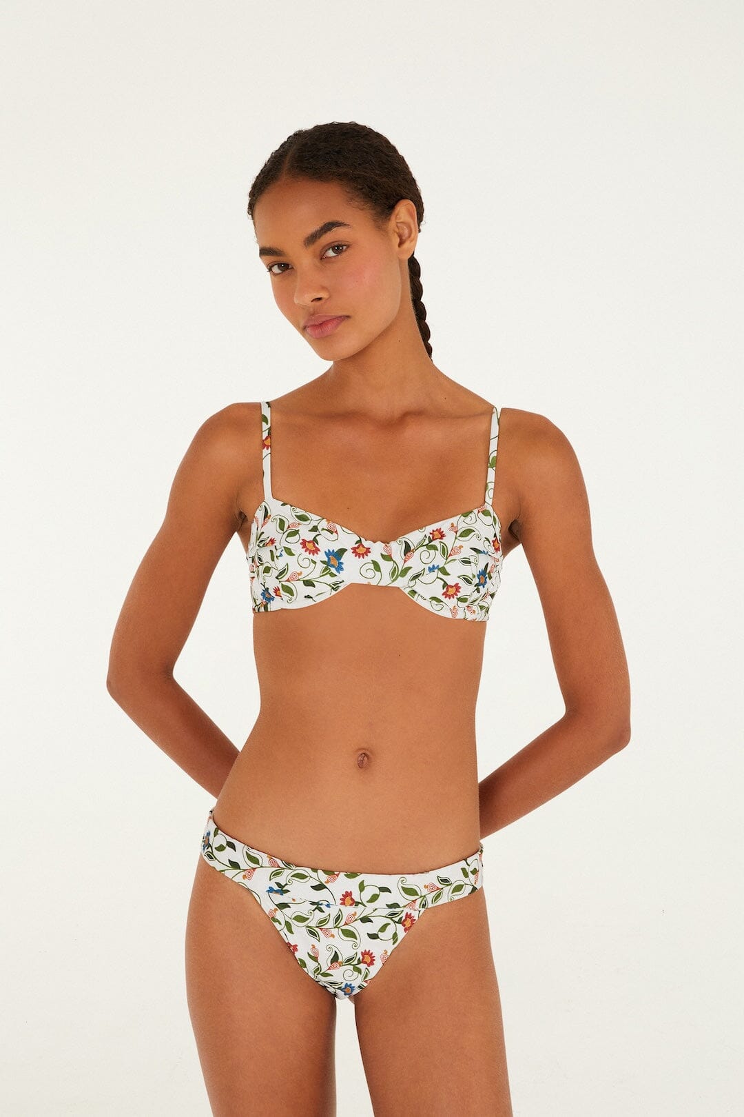 Off-White Bikinihose mit Ziernähten