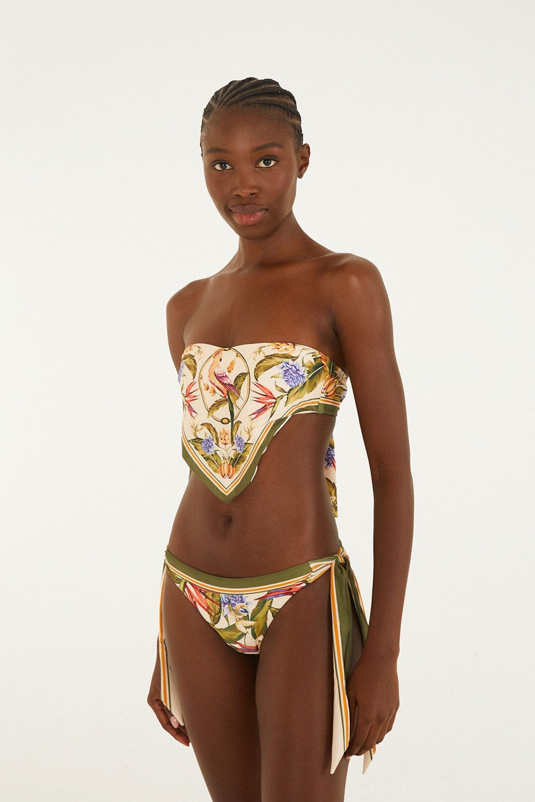 Bas de maillot de bain Strelitzia nœud rose pâle
