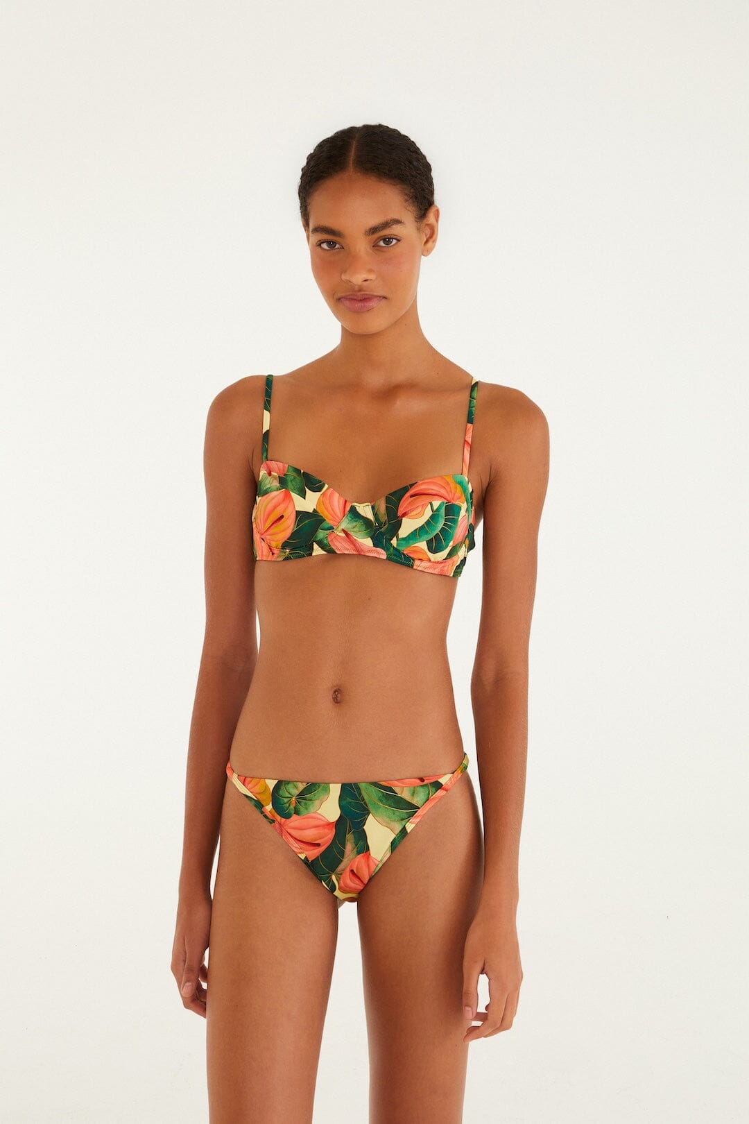 ANTURIUM GOLDGELB DÜNNES BASIC BIKINI-HOSE -