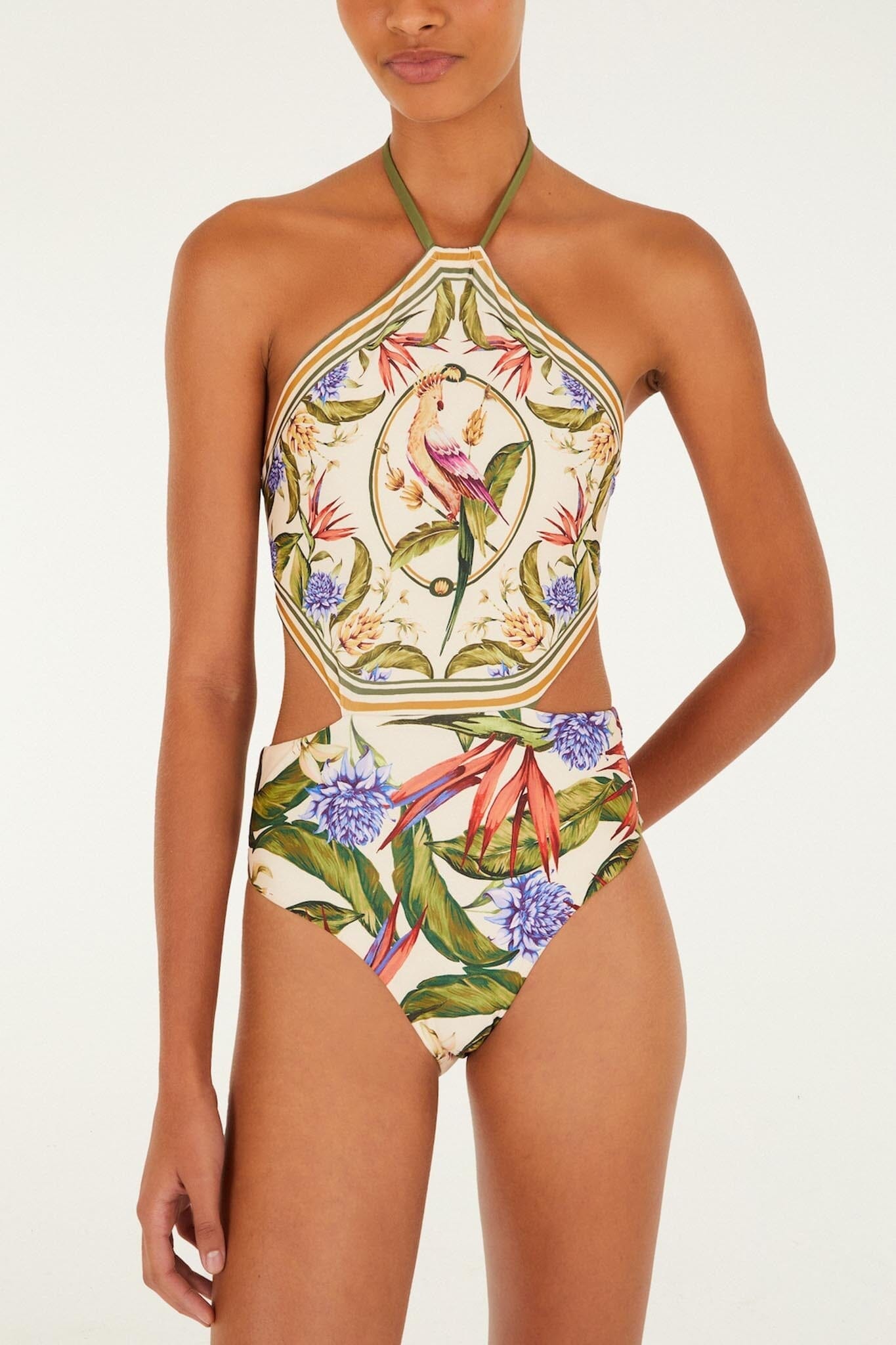 Light Blush Strelitzia One Piece