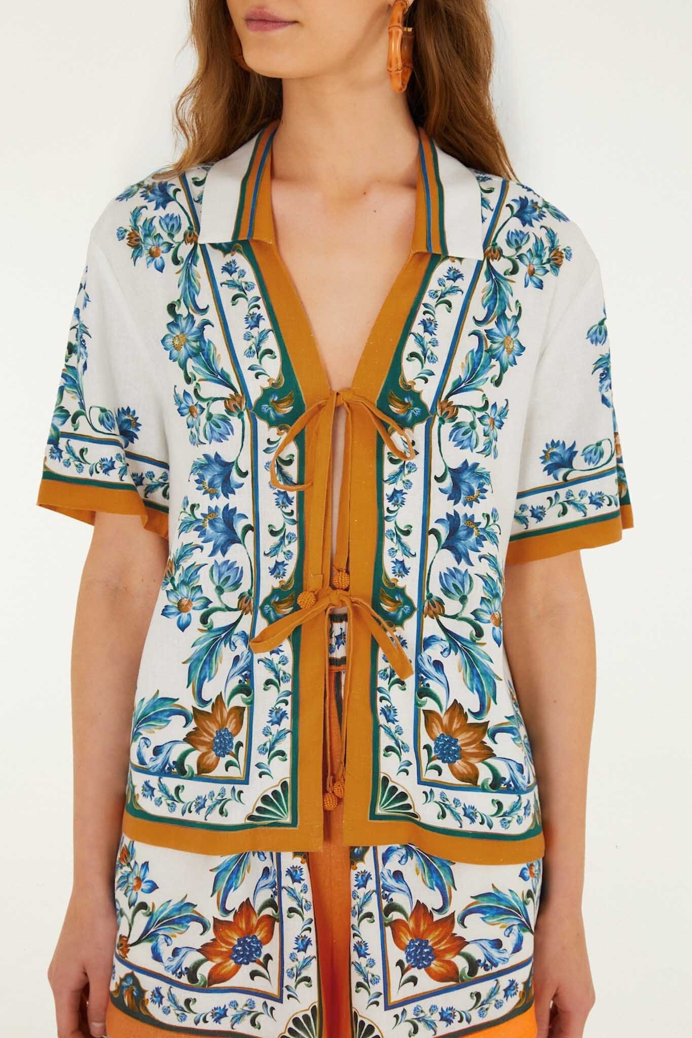 Off-White Flora Tile Blouse