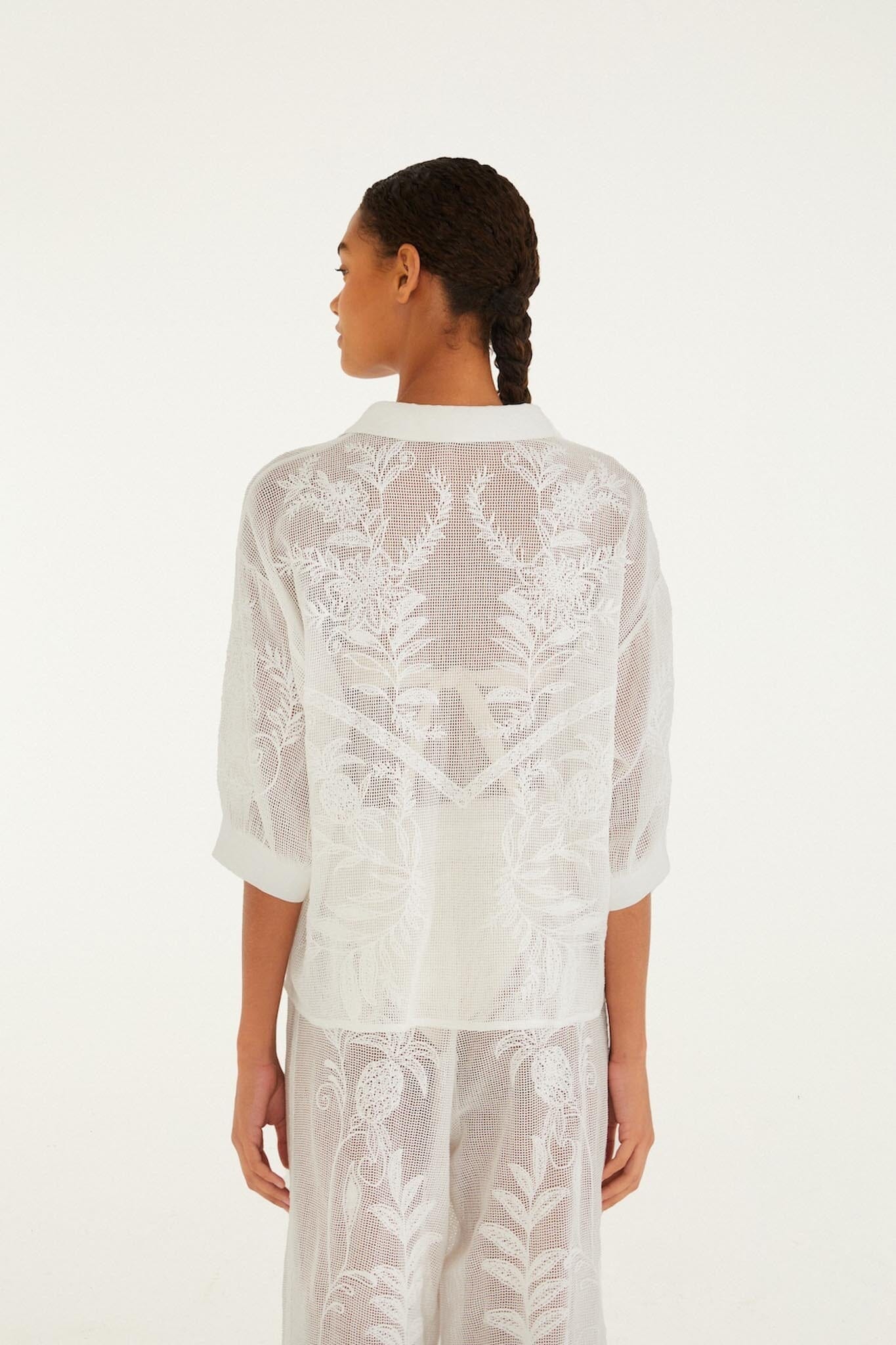 Chemisier Nina blanc cassé