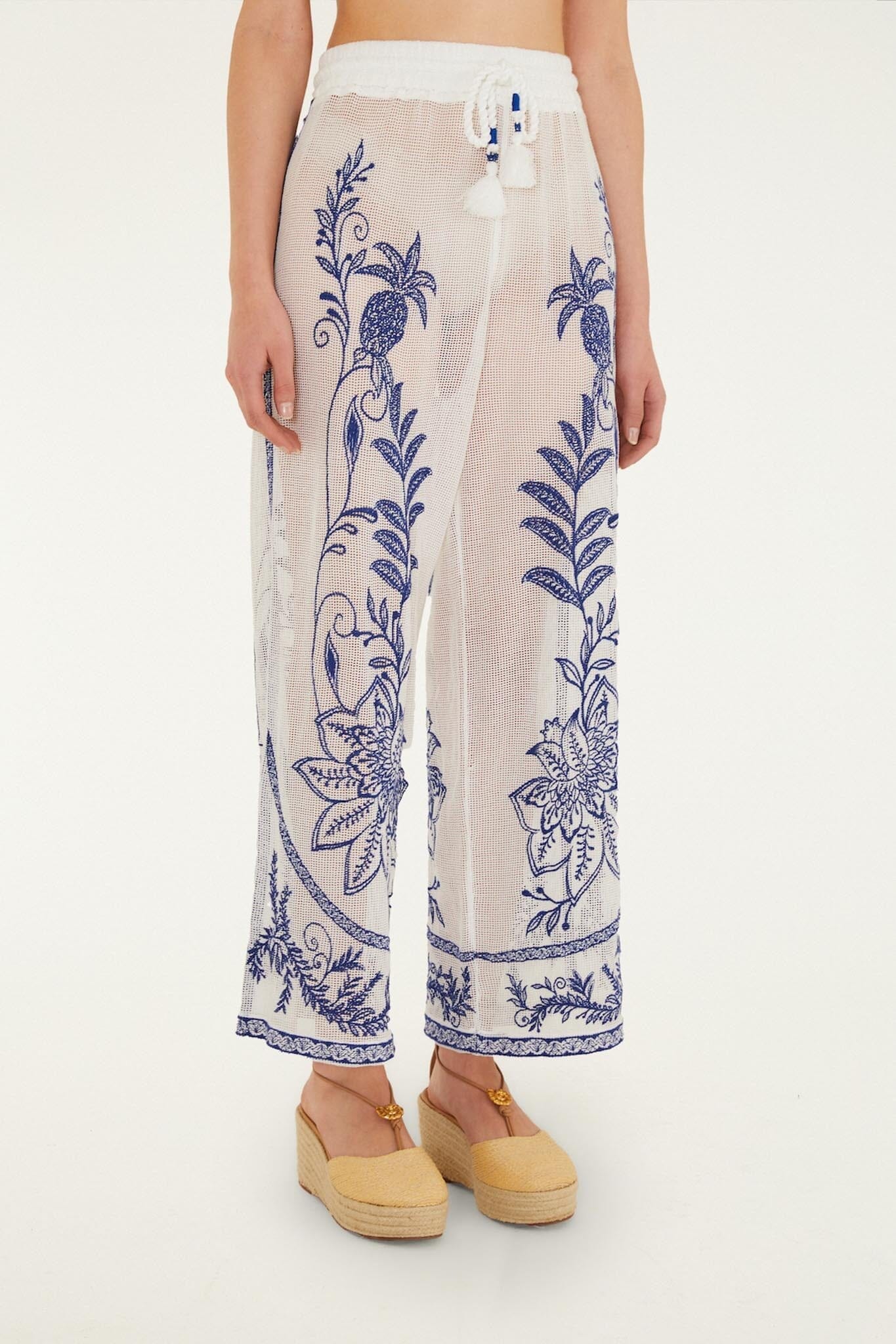 Pantalon Off-White Nina brodé