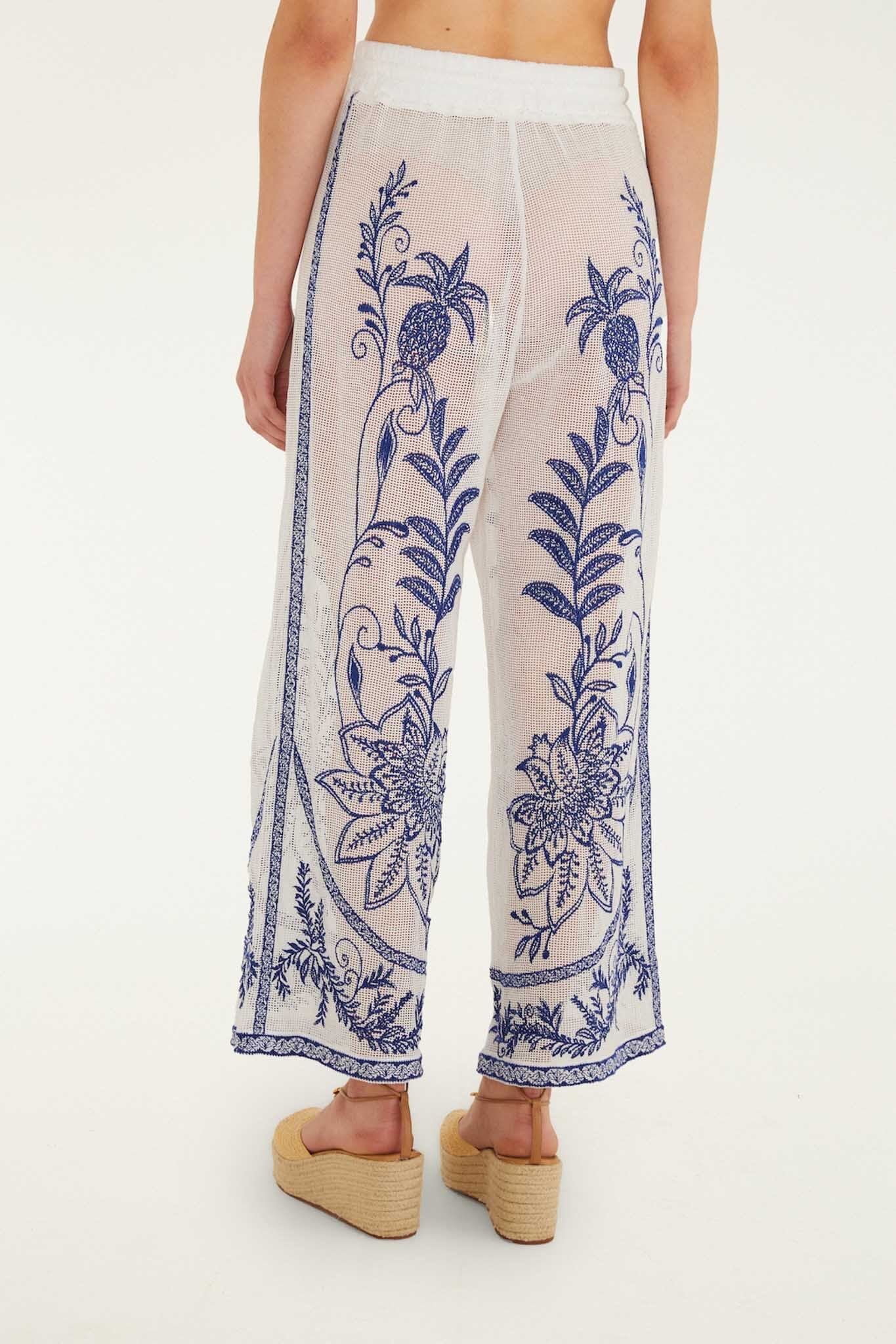 Pantalon Off-White Nina brodé