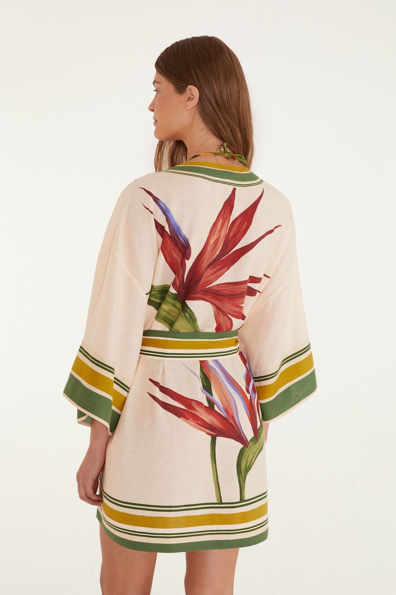 Light Blush Strelitzia Kimono | FARM Rio