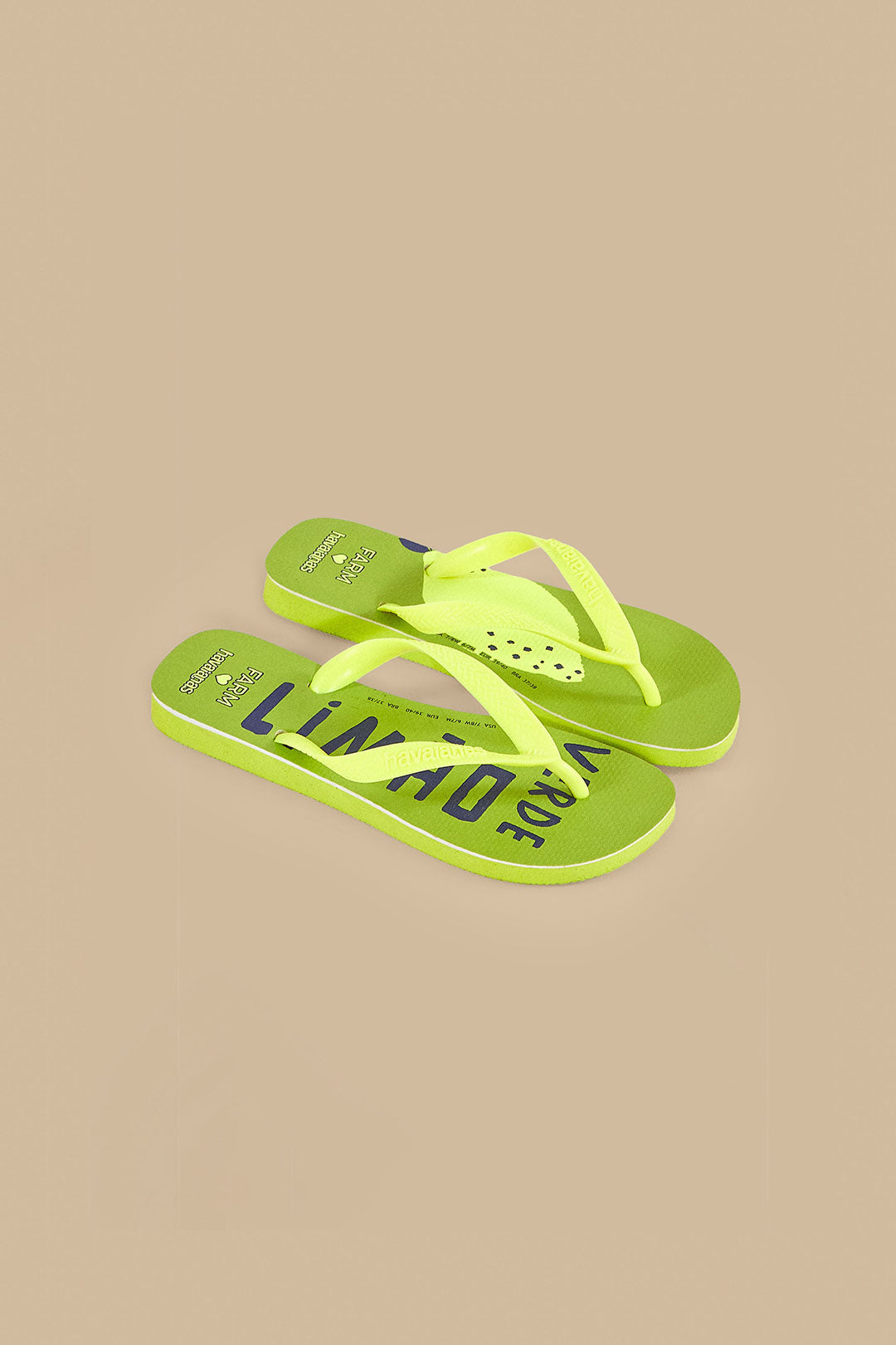 Sandales Havaianas vert citron