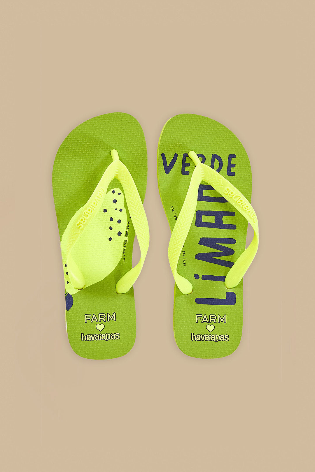 Sandales Havaianas vert citron