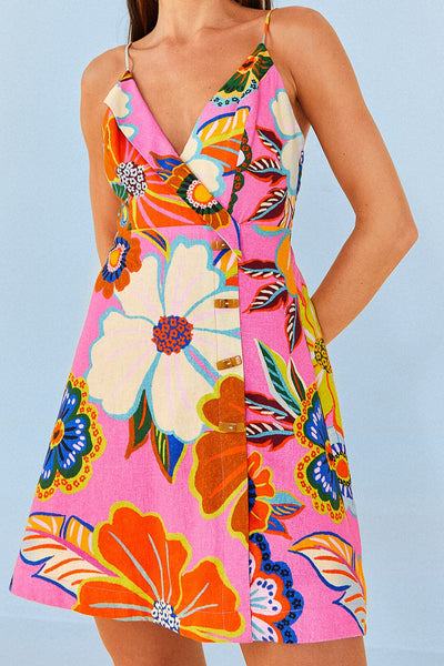 farm rio summer garden mini dress Pink Full Garden Mini Dress – FARM Rio